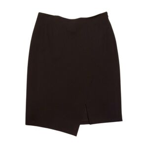White House Black Market Asymmetrical Pencil Ponte Midi Skirt In Black Size 4